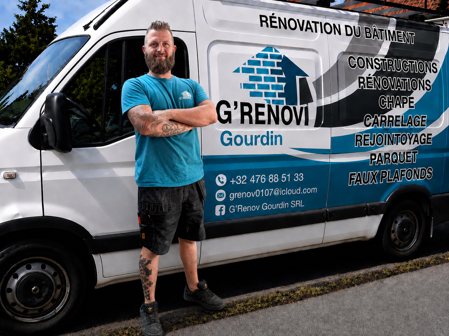 Camionnette G’RENOV Gourdin SRL et son gérant à Tournai